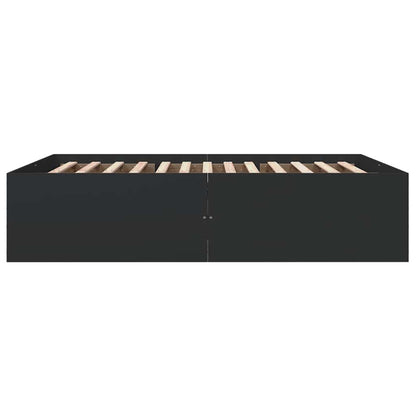 Bed Frame without Mattress Black 150x200 cm