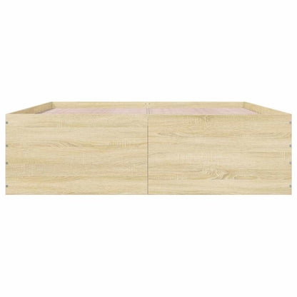 Bed Frame without Mattress Sonoma Oak 150x200 cm