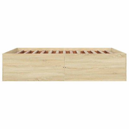 Bed Frame without Mattress Sonoma Oak 150x200 cm