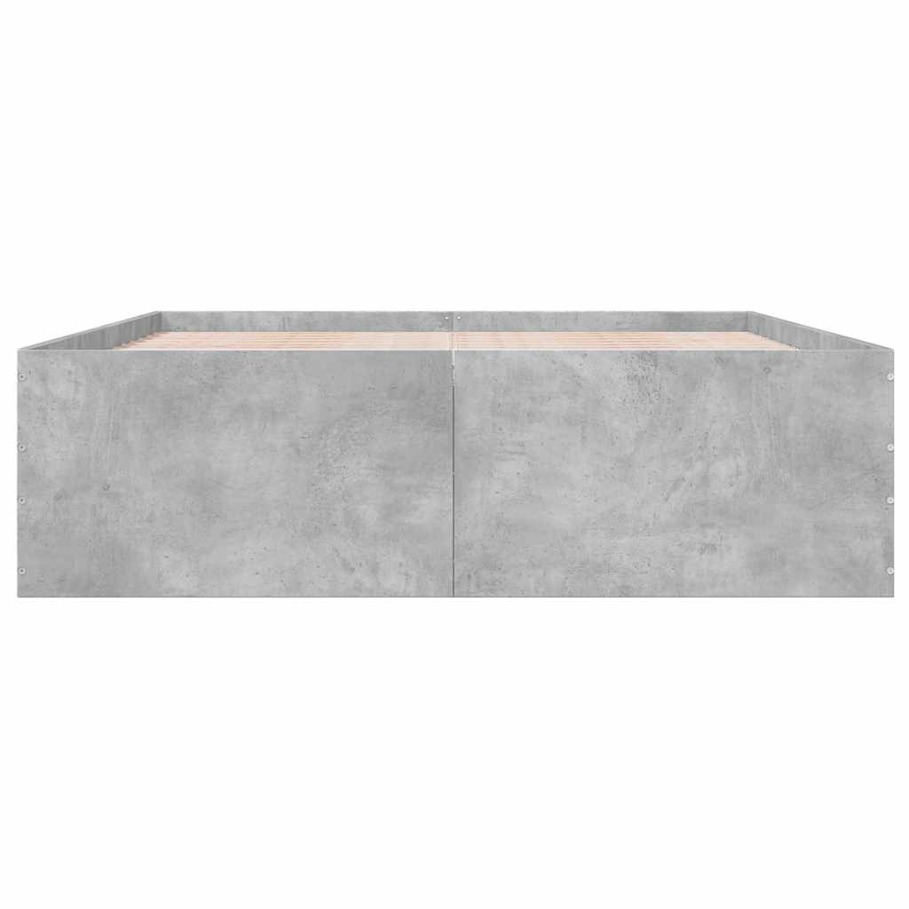 Bed Frame without Mattress Concrete Grey 150x200 cm