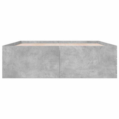 Bed Frame without Mattress Concrete Grey 150x200 cm