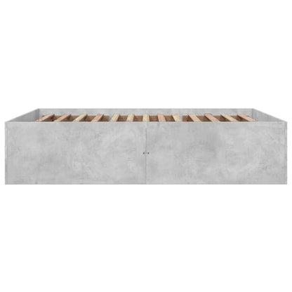 Bed Frame without Mattress Concrete Grey 150x200 cm