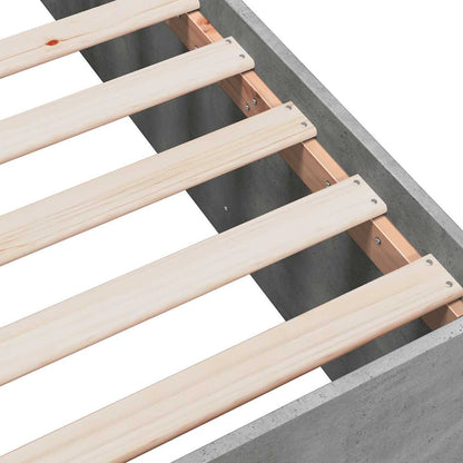 Bed Frame without Mattress Concrete Grey 150x200 cm