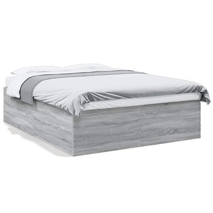 Bed Frame without Mattress Grey Sonoma 150x200 cm