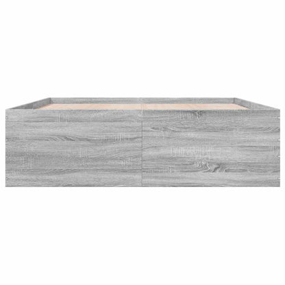 Bed Frame without Mattress Grey Sonoma 150x200 cm