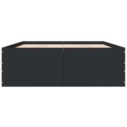Bed Frame without Mattress Black 120x200 cm