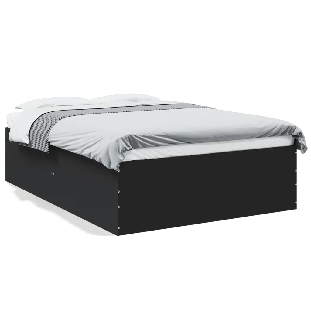 Bed Frame without Mattress Black 140x190 cm