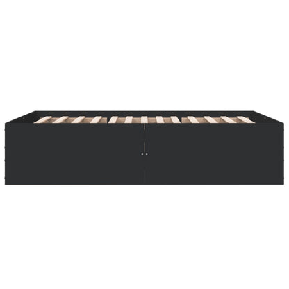 Bed Frame without Mattress Black 140x190 cm