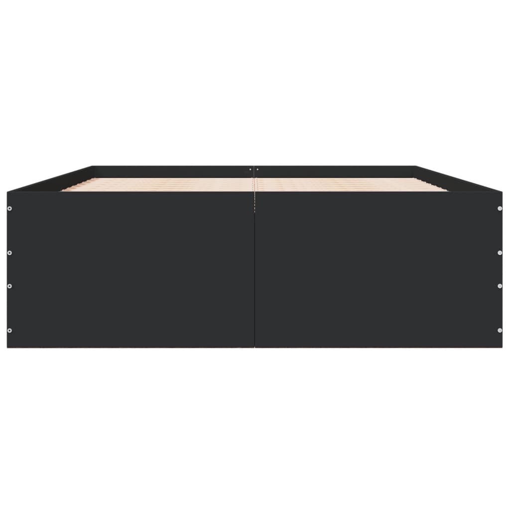 Bed Frame without Mattress Black 135x190 cm Double
