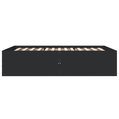 Bed Frame without Mattress Black 135x190 cm Double