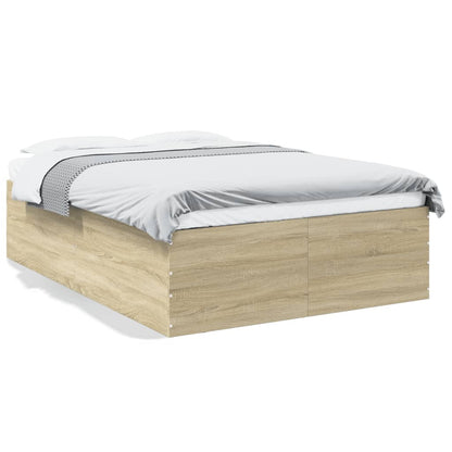 Bed Frame without Mattress Sonoma Oak 135x190 cm Double