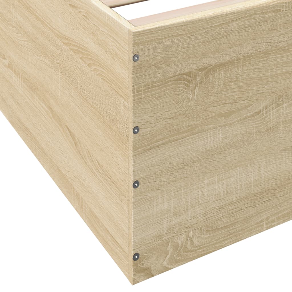 Bed Frame without Mattress Sonoma Oak 135x190 cm Double