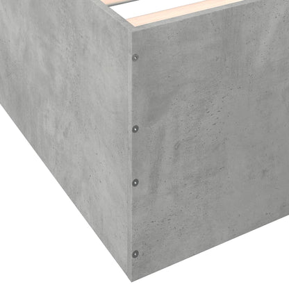 Bed Frame without Mattress Concrete Grey 135x190 cm Double
