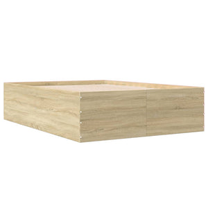 Bed Frame Sonoma Oak 120x190 cm Small Double Engineered Wood
