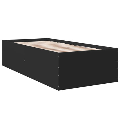 Bed Frame without Mattress Black 100x200 cm