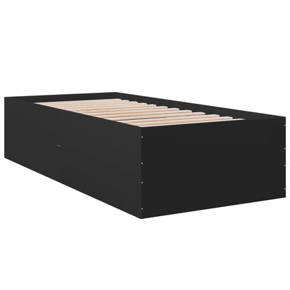 Bed Frame without Mattress Black 100x200 cm