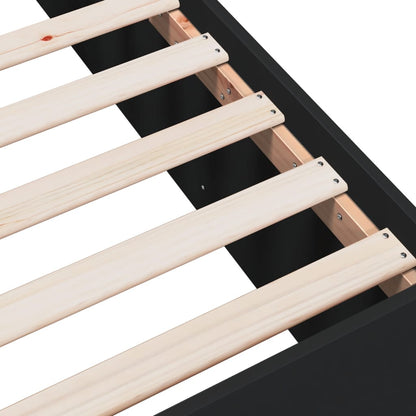 Bed Frame without Mattress Black 100x200 cm