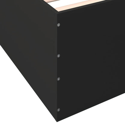 Bed Frame without Mattress Black 100x200 cm