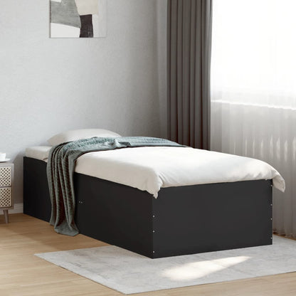 Bed Frame without Mattress Black 100x200 cm