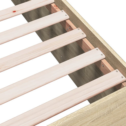 Bed Frame without Mattress Sonoma Oak 100x200 cm