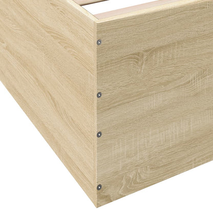 Bed Frame without Mattress Sonoma Oak 100x200 cm