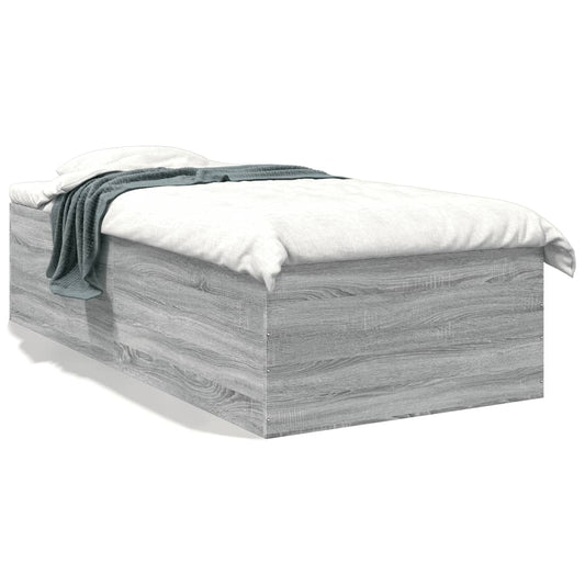 Bed Frame without Mattress Grey Sonoma 100x200 cm