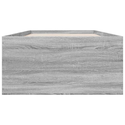 Bed Frame without Mattress Grey Sonoma 100x200 cm
