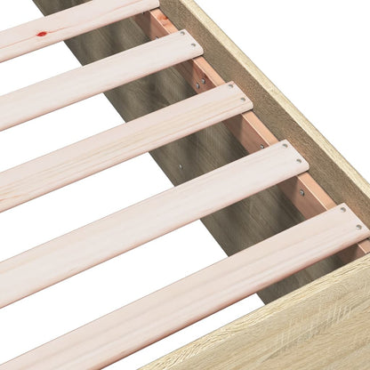 Bed Frame without Mattress Sonoma Oak 90x200 cm