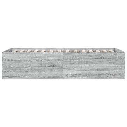 Bed Frame without Mattress Grey Sonoma 90x200 cm