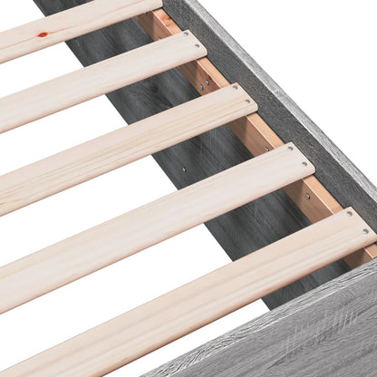 Bed Frame without Mattress Grey Sonoma 90x200 cm