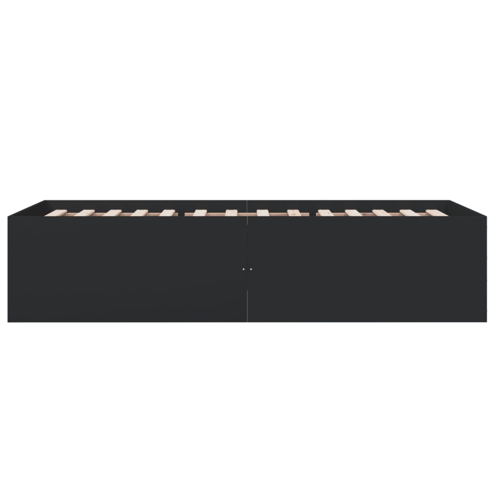 Bed Frame without Mattress Black 90x190 cm Single