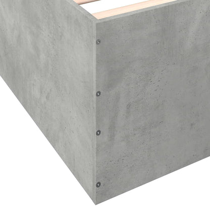 Bed Frame without Mattress Concrete Grey 90x190 cm Single