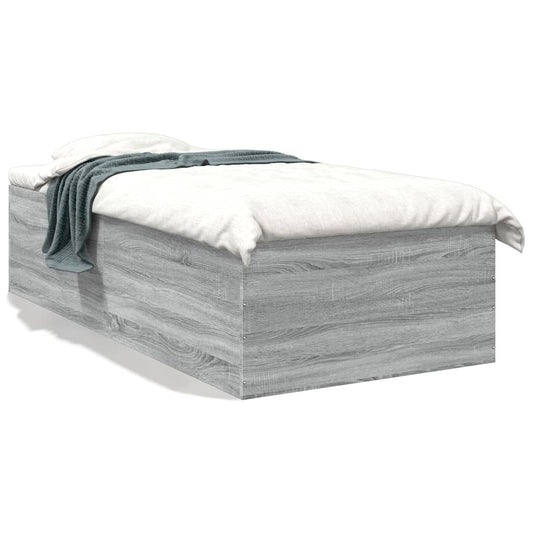 Bed Frame without Mattress Grey Sonoma 90x190 cm Single