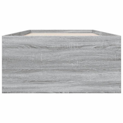 Bed Frame without Mattress Grey Sonoma 90x190 cm Single