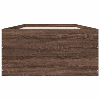 Bed Frame without Mattress Brown Oak 90x190 cm Single