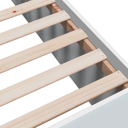 Bed Frame without Mattress White 75x190 cm Small Single