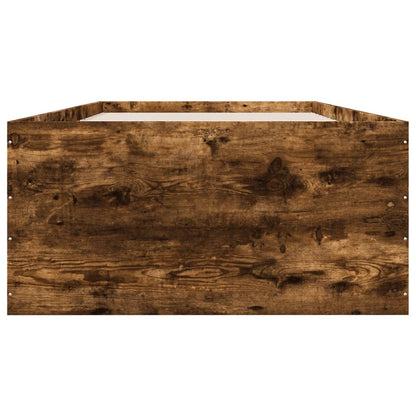 Bed Frame without Mattress Smoked Oak 75x190 cm Small Single