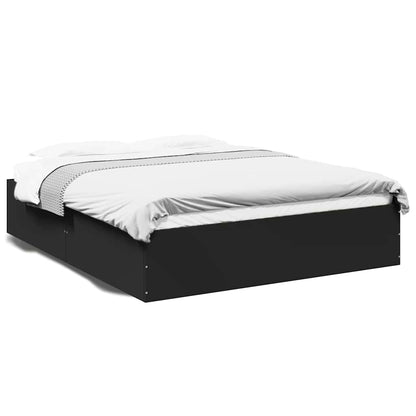 Bed Frame without Mattress Black 150x200 cm