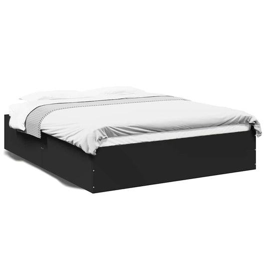 Bed Frame without Mattress Black 150x200 cm