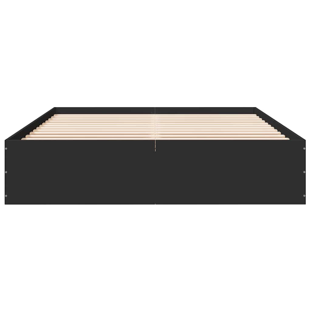 Bed Frame without Mattress Black 150x200 cm