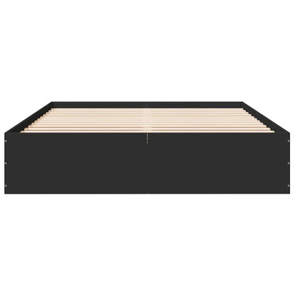 Bed Frame without Mattress Black 150x200 cm