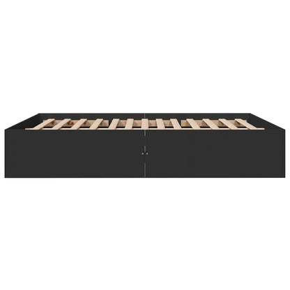 Bed Frame without Mattress Black 150x200 cm