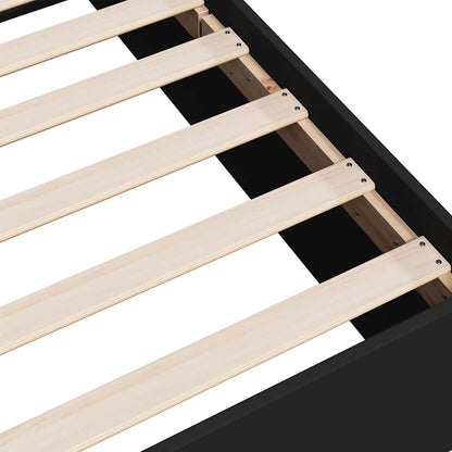 Bed Frame without Mattress Black 150x200 cm