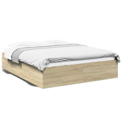 Bed Frame without Mattress Sonoma Oak 150x200 cm