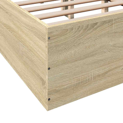 Bed Frame without Mattress Sonoma Oak 150x200 cm