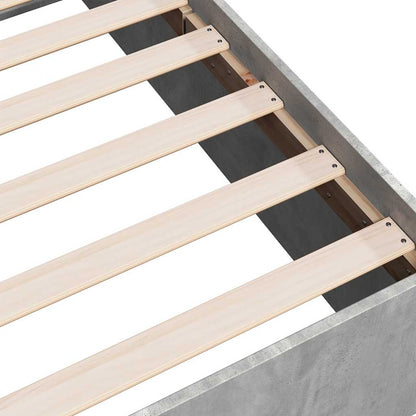 Bed Frame without Mattress Concrete Grey 150x200 cm