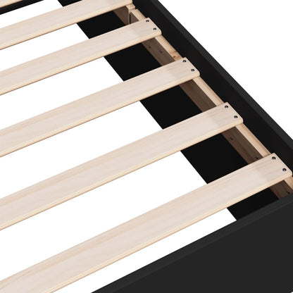 Bed Frame without Mattress Black 120x190 cm Small Double