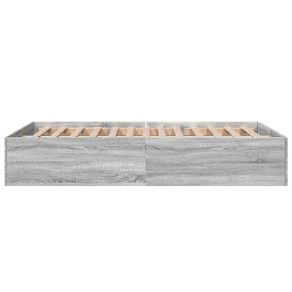 Bed Frame without Mattress Grey Sonoma 120x190 cm Small Double