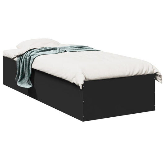 Bed Frame without Mattress Black 100x200 cm
