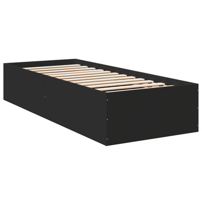 Bed Frame without Mattress Black 100x200 cm
